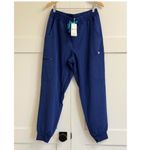 FIGS High Waisted Uman Relaxed Jogger Scrub Pants in Sapphire, Size Large Photo 9