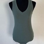 Olive Green Vneck Bodysuit New with Tags Size Small Photo 0