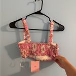 Hello Molly NWT tank top blouse size US 2 pink with floral detail Photo 4