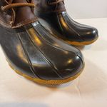 Sperry Womens Duck Boot Brown Rain Booties Warm Microfleece Rawhide Lace Up 11 Photo 11
