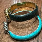 Vintage Vita Florence 24k Gold Bangle & Modern Manelli Silver Leather Bracelet Photo 7