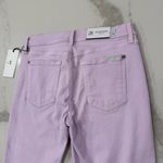 7 For All Mankind  NWT The Ankle Skinny Raw Hem Womens 28 Lavender Purple Stretch Photo 9