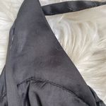 ZARA Black Satin Ruched Crop Top Photo 3