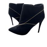 NEW Primadoma Collection Black Zipper Detail Leather Suede stiletto Boot Size 10 Photo 6