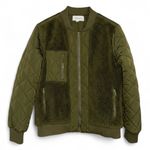Dear John  Olive Green Quilted Sherpa Bomber Jacket - Women's Small‎ Casual Photo 2