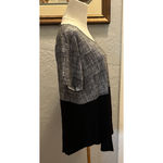 Alfani  Womens Size 1X Top Shirt Tunic Stretch Lightweight Black White Aztec Boho Photo 1