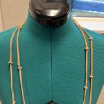 Nordstrom New!  Tan vegan suede and silver belt/necklace Photo 3