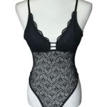 Gilly Hicks  by Hollister Lace Bodysuit Black‎ Lingerie Teddy Size XS Extra Small Photo 0