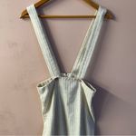 Vintage Cream & Light Tan Striped Suspender Midi Dress Size S GUC Photo 3