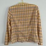 Vintage 70s For Pete’s Sake Plaid Lace Collar Long Sleeve Blouse Blue Photo 4