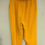 No Boundaries Gold Flowy Widelegged Pants With Cuffs And Ruffles Photo 3