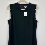 J.Crew  Ruffleneck Suiting Dress Black Office Classic Cocktail Career US 10 NWT Photo 5