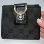 Gucci VINTAGE GUCCISSIMA GOLD BUCKLE LEATHER GG CANVAS WALLET BIFOLD PURSE ITALY Photo 2