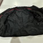 Perry Ellis Wool Blend Black & Pink Fringe Long Sleeve Blazer Size 14 Photo 6