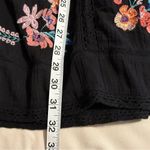 Free People  Perfectly Victorian Size XS Black Floral Embroidered Mini Dress Photo 9