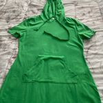 Missky green hoodie kangaroo pocket cotton sweatshirt dress, size L athleisure Size L Photo 12