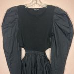 ZARA  Cut-Out Balloon Mini Dress Black. Size L Photo 2