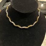 FO Fernando Original stamped vintage necklace sits at the base of neckline Gold Photo 0