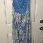 Macy's Macy’s Floral Blue Prom Dress Photo 4