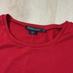 Pendleton Petite Red Long Sleeve Crew Neck Top Women's Size Medium Photo 4