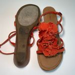 Nine West Orange Floral Sandals Photo 6