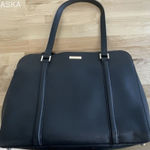 Kate Spade New York Black Crossgrain Leather Double Handles Satchel Shoulder Bag Photo 0