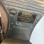 Lucky Brand Orenzo brown leather boots block heel buckle women’s size 8.5 trendy Photo 7