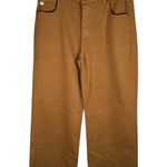 AG Adriano Goldschmied Saige Wide Leg Crop Women 28 High Rise Fit Denim Caramel Tan Photo 0