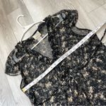 Vintage Silk Blouse vision apparel floral beaded womens Black (large) Photo 3