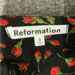 Reformation  Marlowe mini slip dress black and red floral size small Photo 3