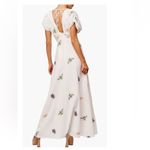 NWT Ciebon Selma Embroidered Plunge Neck Maxi Dress White Size XS Photo 2