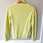 Brooks Brothers Cable Knit Pullover Lime Green Crewneck Sweater Size Small Photo 3