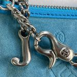 Juicy Couture Vintage Y2K  Baguette Shoulder Bag Blue Leather Mini Heart Charm Photo 4