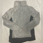 The North Face  Gray Teddy Zip Up Jacket with High Collar Size Small Photo 1