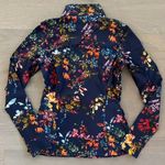 Foray Golf Printed Full Zip Jacket Sz XS Navy Graphic Floral Golf Performance Blue Photo 7