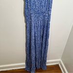 Pinch Sleeveless High Neck Maxi Dress Blue White Dots S Photo 9