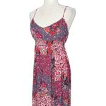 American Eagle  Midi Dress M Patchwork Boho Festival Cottagecore Asymmetrical Photo 2