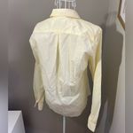 Diane Von Furstenberg  Butter Yellow Pintuck Button Down Shirt Size 10 Photo 4