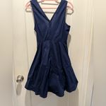 Charlotte Russe NWT Navy Blue Mini Dress. Attached belt size med. flare bottom Photo 4