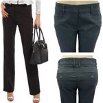 Elle  Black Cotton Blend Bootcut Stretch 2 Pocket Dress Pants Womens 8 Photo 1