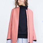 ZARA  Pink Wool Coat jacket size XS Photo 0