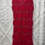 G by Guess Hot Pink Floral Lace Stretch Sleeveless Sexy Bodycon Mini Dress OS Photo 1
