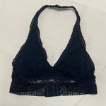 Aerie Black Lace Halter Bralette Photo 3