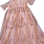 Pinkblush  Pink Lace Maxi Dress Short Sleeve Maternity Photo Shoot Size XL Womens Photo 5