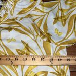 Kaari Blue  size medium ruffle collar keyhole button v neck blouse butterflies Photo 5