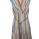 Saylor  Austen in Pastel Watercolor Striped Maxi Dress sz M Photo 5