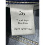 Willow & Root Jeans Size 26 High Rise Vintage Dad Jean Distressed Festival Blue Photo 6
