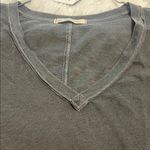 We The Free Free People Women's Gray V-Neck Oversized Top Small Photo 6