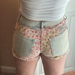 Farm Rio Ultra High-Rise Patchwork Denim Shorts Photo 2