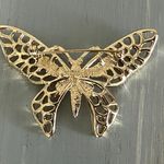 Sarah Coventry Madame Butterfly Gorgeous Vintage Gold Tone Brooch Photo 3